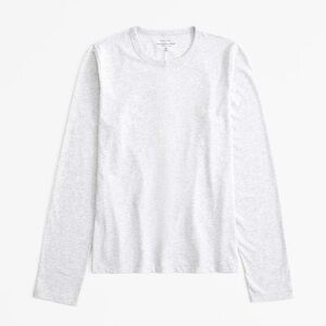 BRAND NEW 100% Cotton Abercrombie Long Sleeve Light Gray Tee